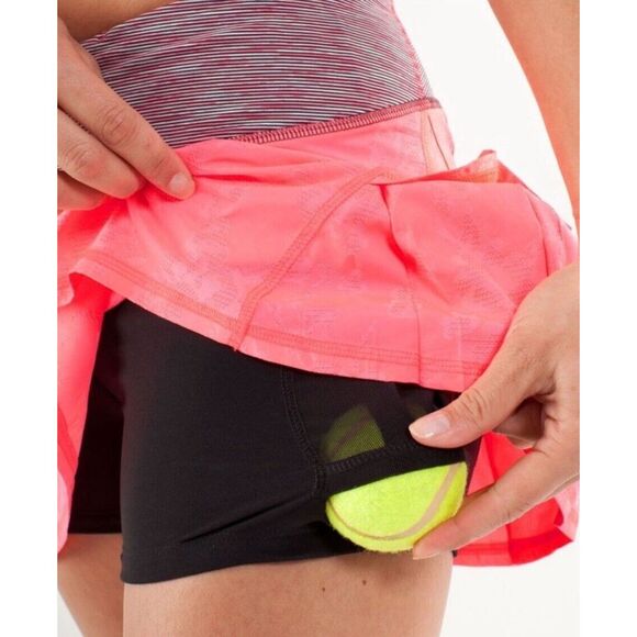 Lululemon $125 Women's Pace Setter Pleated Skirt Solid Floral Size 2 - Picture 3 of 8